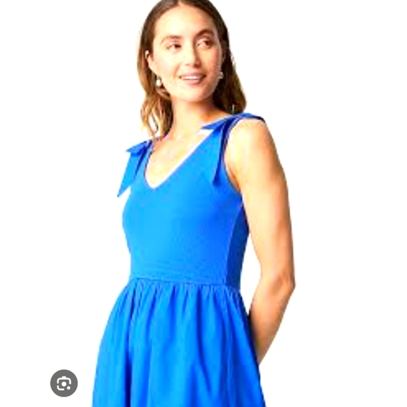 J. Crew Bow-strap knit Top  Mixy Dress MSRP $89 - Picture 2 of 6